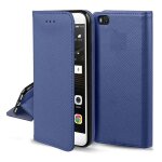 Coque pour honor magic 7 lite - etui housse portefeuille fermeture magn�tique bleu marine