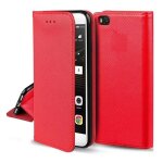 Coque pour honor magic 7 lite - etui housse portefeuille fermeture magn�tique rouge