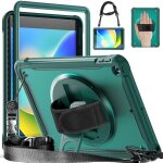 Coque ipad 102 - protection antichoc - vert nuit - sangle bandoulière - 3 - en - 1 - durable Coque ipad 102 - protection antichoc - vert nuit - sangle bandoulière - 3 - en - 1 - durable