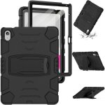 Coque pour ipad a16 (11) - protection antichoc 360� - support pliable - noir