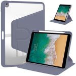 Coque pour ipad air 3 105 pouces / ipad pro 105 pouces etui rotatif avec porte - stylet - violet