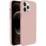 Coque iphone 12 mini en silicone liquide protection anti - choc et anti - rayure bumper rose clair - ...