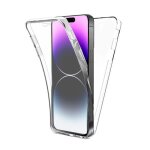 Coque pour iphone 14 pro max 6. 7 - housse etui 360 silicone protection intgrale transparent 2 parties ...