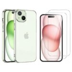 Nonovivi - coque pour iphone 15 transparente - housse de protection - �tui avec 2 verres tremp�s ? complet ...