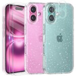 Coque pour iphone 16 et 2 vitres verre trempé 2 protège caméra silicone transparent pailletté premium ... Coque pour iphone 16 et 2 vitres verre trempé 2 protège caméra silicone transparent pailletté premium ...