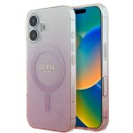 Coque guess iml glitter gradient magsafe pour iphone 16 plus (rose)