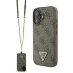 Coque pour iphone 16 - guess leather metal logo metal logo strass bandoulière (guhcp16sp4tdscpw) - marron ... Coque pour iphone 16 - guess leather metal logo metal logo strass bandoulière (guhcp16sp4tdscpw) - marron ...