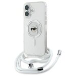 �tui crossbody - karl lagerfeld - iphone 16 - transparent - magsafe - protection contre les rayures