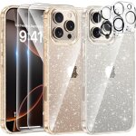 Coque pour iphone 16 pro et 2 vitres verre trempé 2 protège caméra silicone transparent pailletté premium ... Coque pour iphone 16 pro et 2 vitres verre trempé 2 protège caméra silicone transparent pailletté premium ...