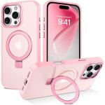 Coque pour iphone 16 pro max avec supportmagn�tique compatible magsafe�tui translucide mat arri�reprotection ...