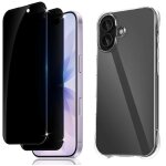 Coque pour iphone 17 + 2 verres tremp� anti espion - etui housse transparent vitre protection ecran verre ...