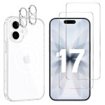 Coque iphone 17 - phonillico - souple - 2 verres tremp� - 2 protections cam�ra - magn�tique