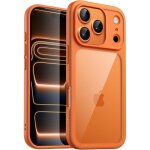 Coque pour iphone 17 pro max (69)�tui antichoc bumpercadre tpu mat couleur unie et dos transparent anti ...