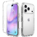 Coque pour iphone 17 pro maxantichoc housse avec protection �cran360 degr�s t�l�phone etui double face ...