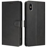 Coque pour iphone xs / x 5. 8 flip portefeuille housse tui en cuir pu[3 fentes][rfid blocage][fermeture ...