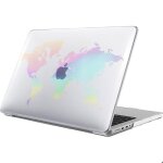 Coque de protection pour macbook air 15 - booling - m4 m3 m2 - antidrapante - motif carte du monde - ...