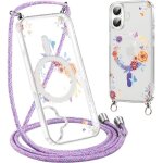 Coque magn�tique pour iphone 16 61compatible magsafe�tui transparent avec design aestheticcollier r�glable ...