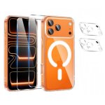 Coque magn�tique pour iphone 17 pro max + 2 vitre verres tremp�s + 2 cam�ra protecteur compatible avec ...