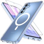 Coque magn�tique compatible avec magsafe pour samsung galaxy a15 5g avec 2 vitre verres tremp�s transparent ...