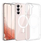 Coque magn�tique compatible avec magsafe pour samsung galaxy s22 plus / s22 + avec 2 vitre verres tremp�s ...