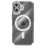 Coque magsafe - avizar - iphone 17 - argent - strass� - protection �l�gante