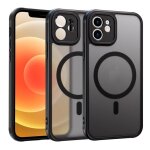 Coque mat magn�tique pour iphone 12 mini compatible avec magsafe protection dobjectif coque translucide ...