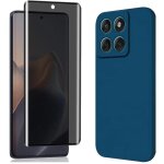 Coque pour motorola edge 60 fusion / edge 60 + verre tremp� anti espion - etui housse bleu vitre anti ...