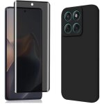 Coque pour motorola edge 60 fusion / edge 60 + verre tremp� anti espion - etui housse noir vitre anti ...