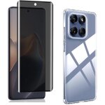 Coque pour motorola edge 60 fusion / edge 60 + verre tremp� anti espion - etui housse transparent anti ...