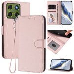 Coque pour motorola moto edge 70 5g - x70 air 5g housse de t�l�phone en cuir uni avec cadre 3 cartes ...