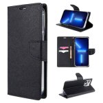Coque pour motorola moto g05 / e15 - etui housse portefeuille cartes fermeture antichoc noir
