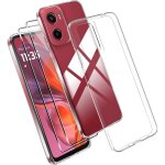 Coque pour motorola moto g05 / e15 + x2 verres tremp� - etui housse transparent souple vitre protection ...