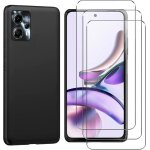 Coque pour motorola moto g13 / g23 + x3 verres trempé - etui housse silicone noir vitre protection ecran ... Coque pour motorola moto g13 / g23 + x3 verres trempé - etui housse silicone noir vitre protection ecran ...