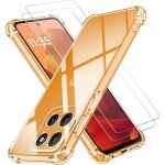 Coque pour motorola moto g15 / g15 power + 2x verres tremp�s - etui housse transparent vitre protection ...