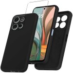 Coque pour motorola moto g15 / g15 power + verre tremp - etui housse silicone noir vitre protection ...