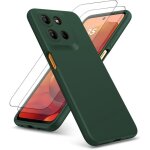 Coque pour motorola moto g15 / g15 power + x2 verres tremp - etui housse silicone bleu marine vitre ...