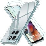 Coque pour motorola moto g56 5g + 2 verres tremp�s - etui housse transparent vitre protection ecran verre ...