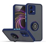 Coque pour motorola moto g84 5g anneau support - bleu