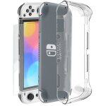 Coque pour nintendo switch oled 7 silicone transparente + 2 verres trempes - yuan yuan