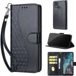 Coque pour nokia c32 / nokia c22 6. 5 housse en cuir pu flip portefeuille �tui avec fentes carte case ...