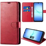 Coque de protection - booling - pour samsung galaxy a17 5g / 4g - cuir synth�tique rouge avec porte - ...
