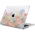 Coque de protection pour macbook pro 14 - booling - m5 / m4 / m3 / m2 / m1 - antid�rapante - motif jardin ...