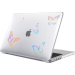 Coque de protection pour macbook pro 16 - m1 / m2 / m3 / m4 / m5 pro / max - transparent - motif papillon ...