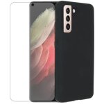 Coque de protection souple silicone noir + verre tremp pour samsung galaxy s21 sm - g991 6. 2 - yuan ...
