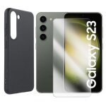 Coque de protection souple silicone noir + verre tremp samsung galaxy s23 5g sm - s911b 6. 1 - yuan ...