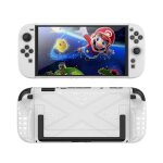 Coque de protection tpu pour console nintendo switch 2 - compatible manettes - blanc