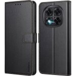 Coque pour redmi note 14 pro 5g et etui cuir � clapet avec fermeture magn�tique multifonction noir - ...