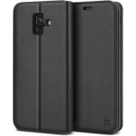 Coque pour samsung a6 etui pour samsung galaxy a6 2018 housse � rabat en pu cuir flip case cover pochette ...
