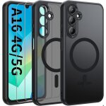 Coque pour t�l�phone - samsung - galaxy a16 - compatible magsafe - 2 vitres en verre tremp� - transparent ...