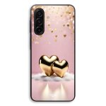 Coque pour samsung galaxy a17 coeur dor�e brillant maniacase